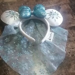 Disney Mickey ear headband Bride Frozen Elsa